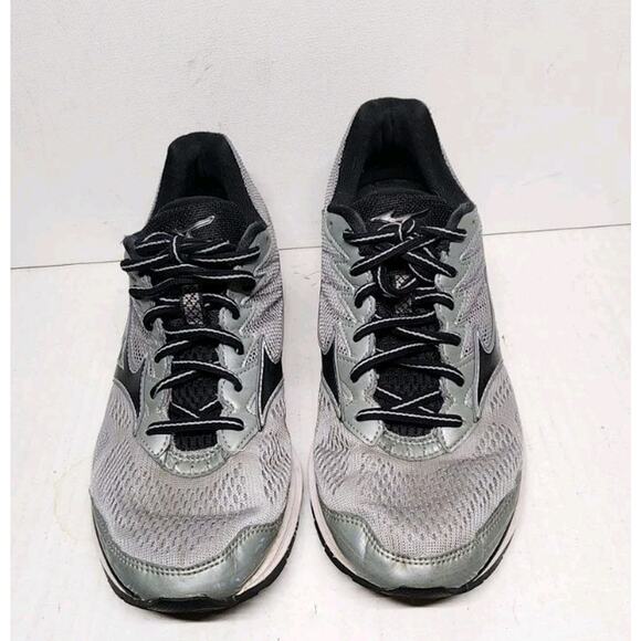 Mizuno Sneaker Mens Wave Rider 27 Gray Sz 7 Athletic Running Shoes J1GC180303 - Picture 1 of 8